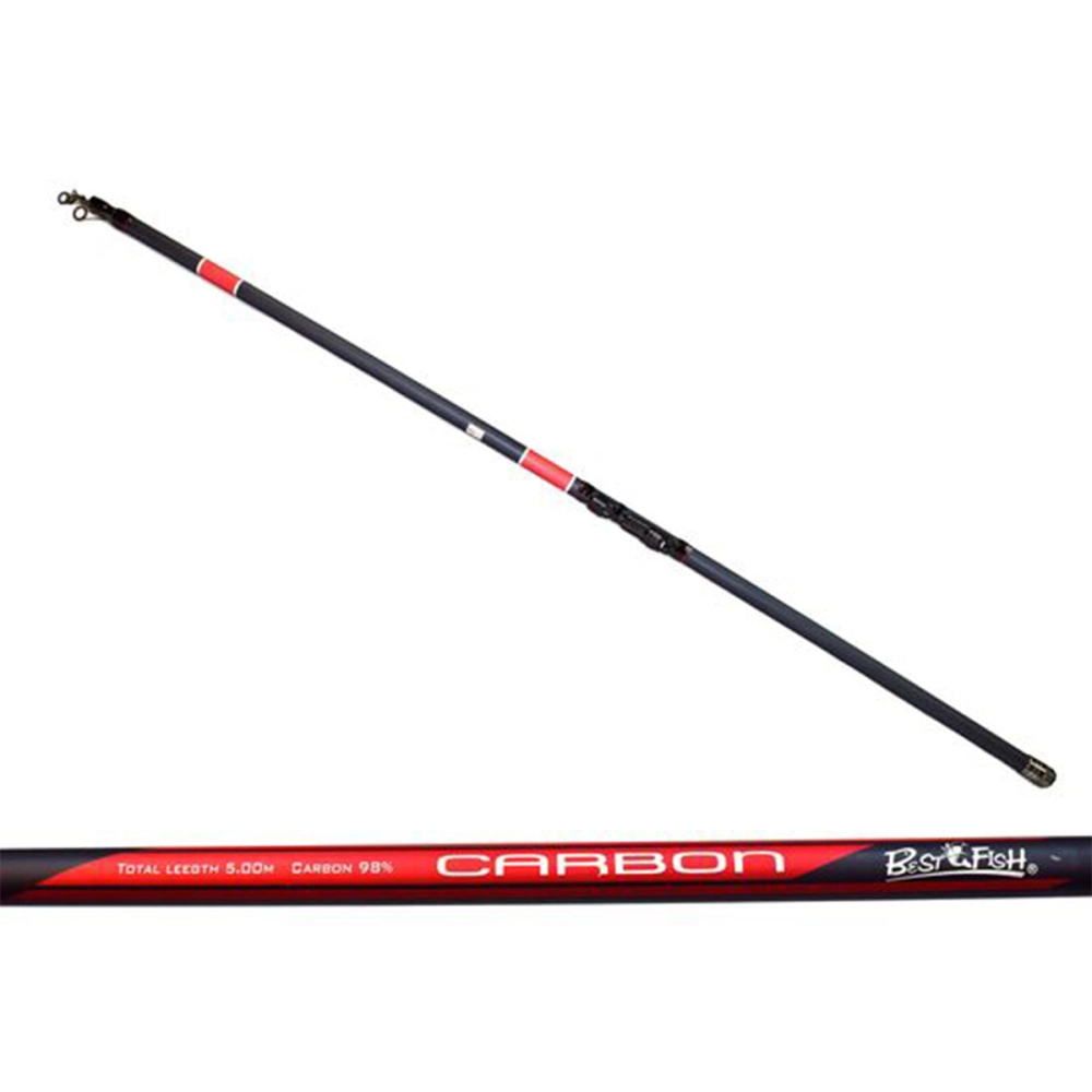 Удилище Bazizfish 5810 Bolognese поплавочное, телескопическое 9м 10-40гр, carbon, с кольцами