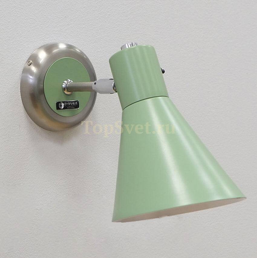 Настенный светильник La Lampada WB 8023/1.46 GREEN+NIK SAT+CHR
