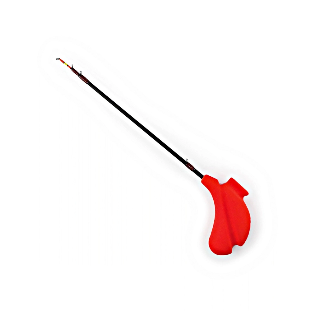 Удочка зимняя Bravo Fishing HLTC-3-R кобылка телескопическая, хлыст carbon 3-х составной, красная