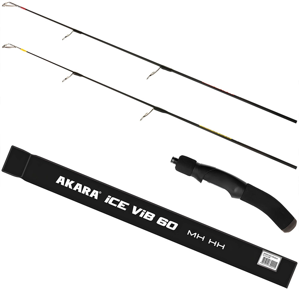 Удочка зимняя Akara Ice Vib 70 71см 30-60гр с 2-мя съемными хлыстами (MH, HH)