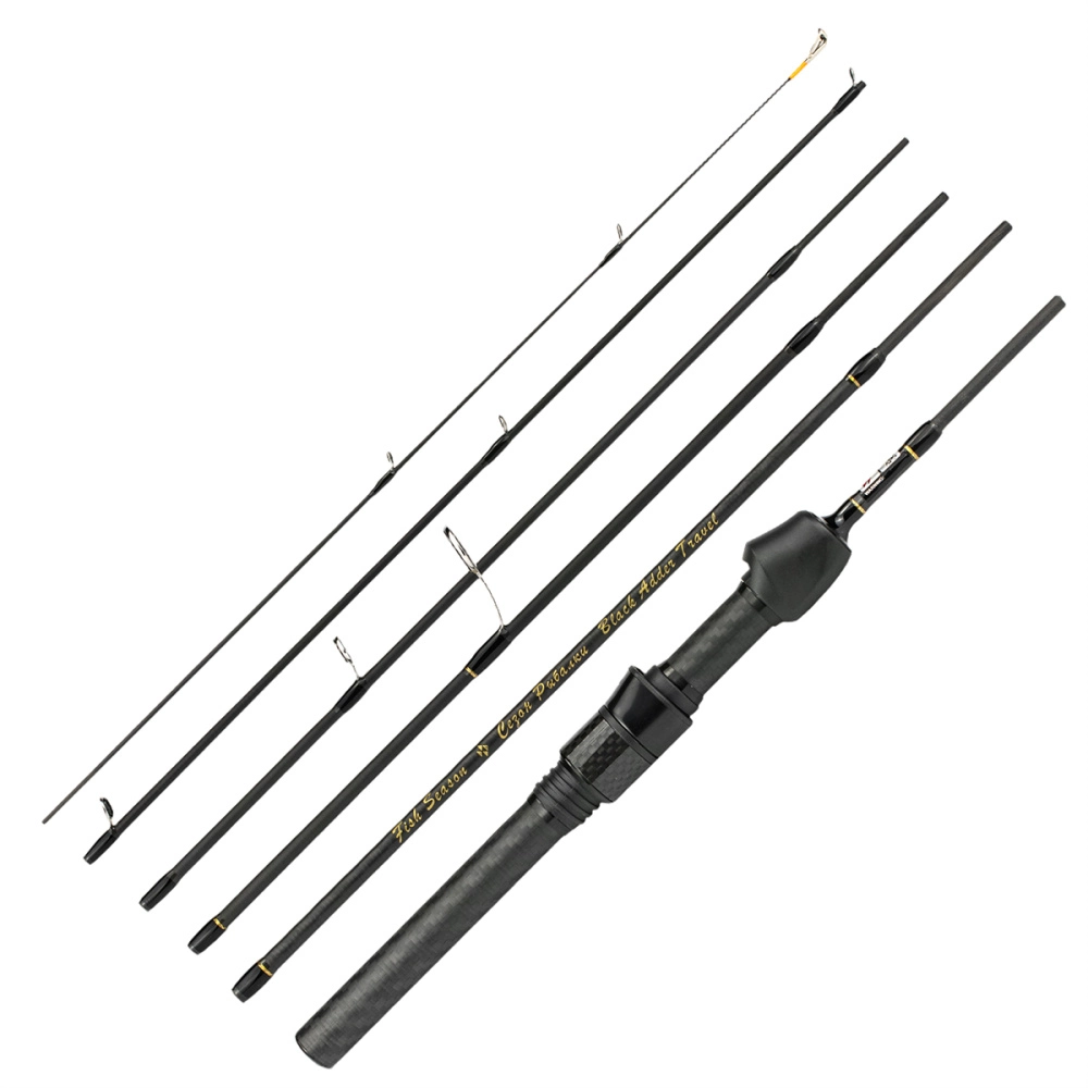 Спиннинг Fish Season Black Adder Travel штекерный 1,68м 0,3-0,8гр solid, ручка H10, тюльпан Fuji (6 секций)