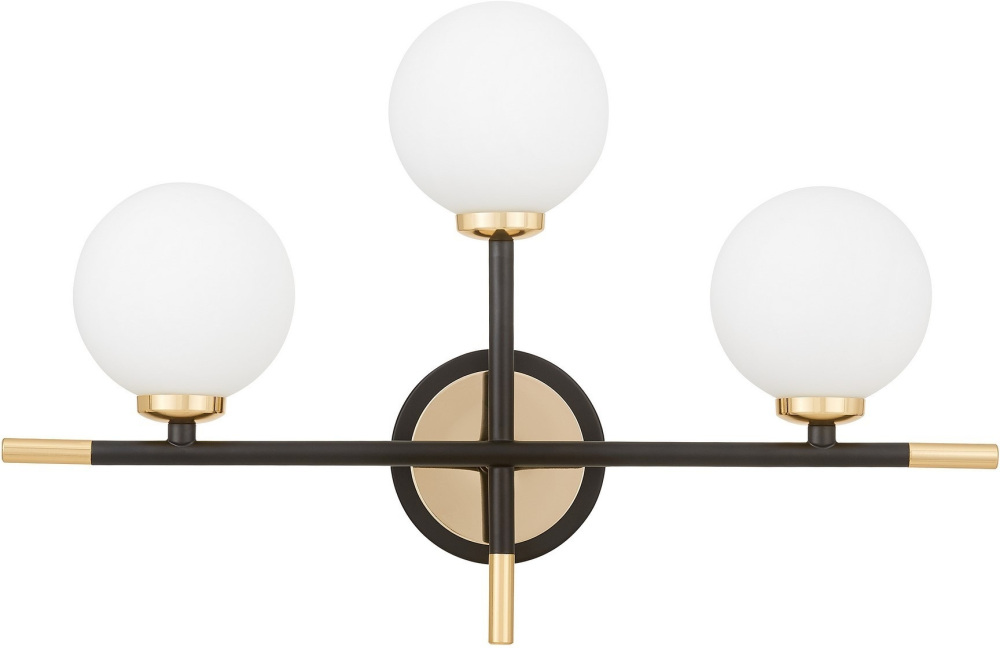 Настенный светильник Marsiada LDW 6033N-3 BK+F.GD Lumina Deco