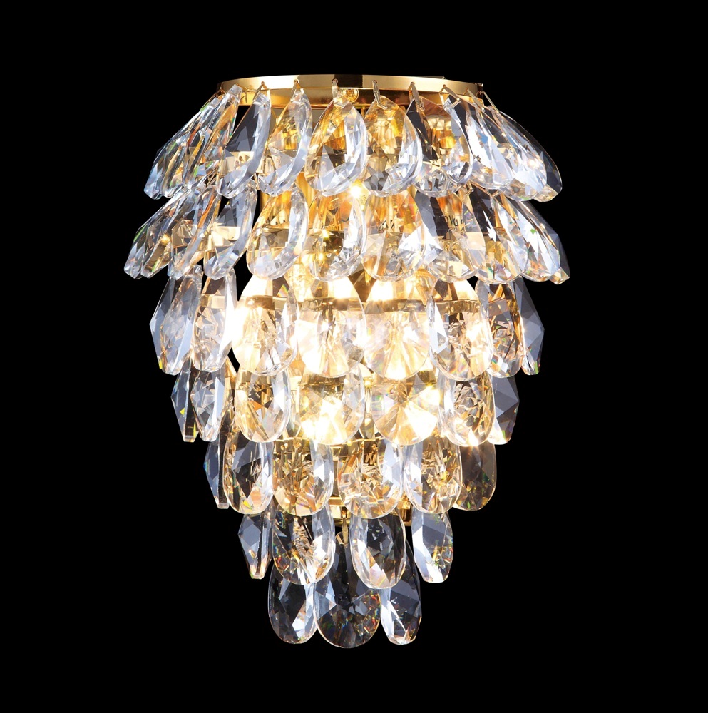 Настенный светильник CHARME AP3 GOLD/TRANSPARENT Crystal Lux