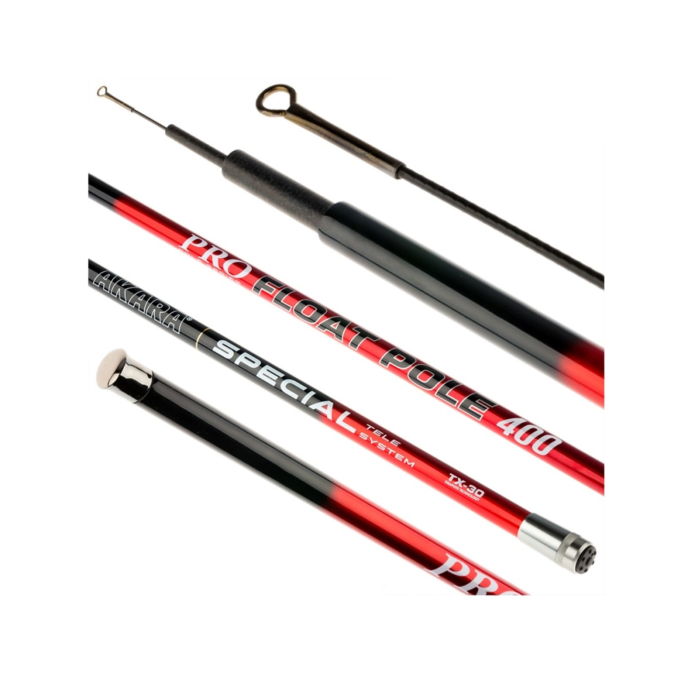 Удилище Akara Float Pole маховое, телескопическое 5м 15-35гр, угольное, без колец