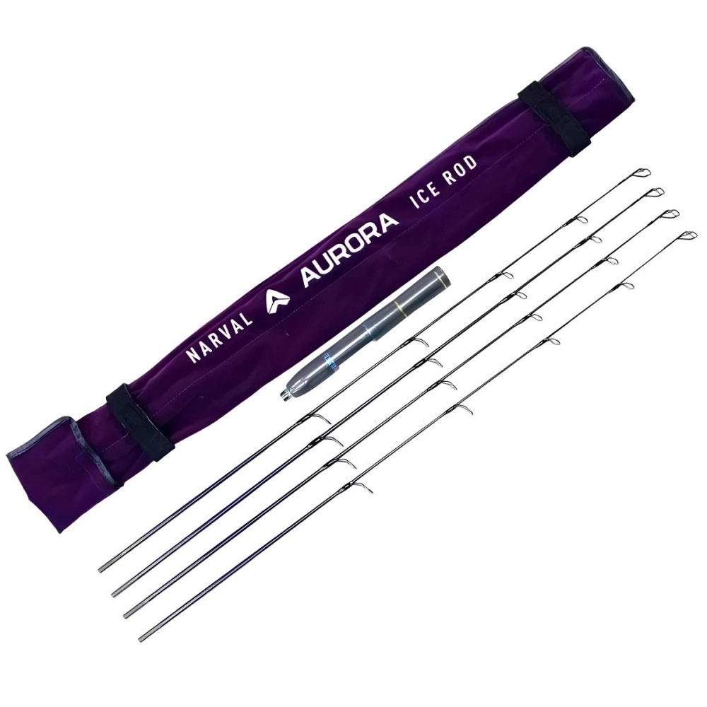 Удочка зимняя Narval Frost Aurora Ice Rod 73см с 4-мя съемными хлыстами