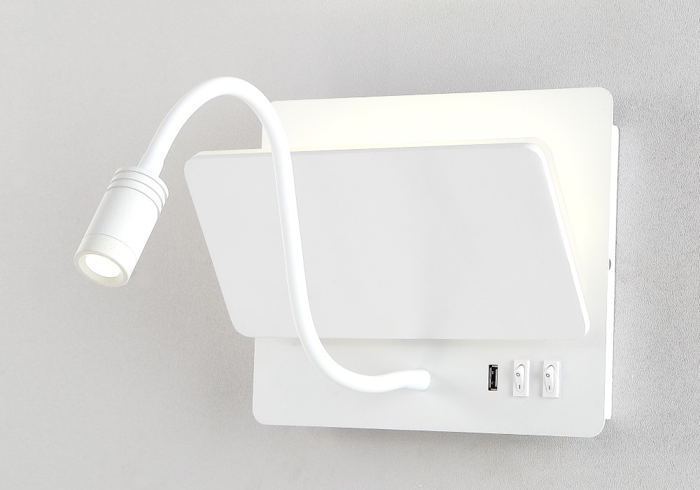 Настенный светильник Duo DUO AP9W LED WH Crystal Lux