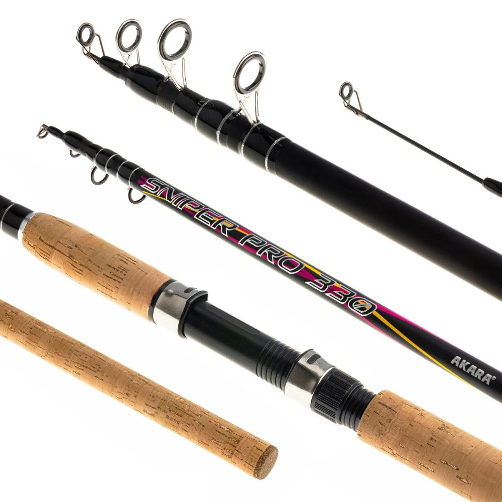 Удилище Akara Sniper Pro TX30 телескопическое 3,3м 60-120гр, угольное, с кольцами