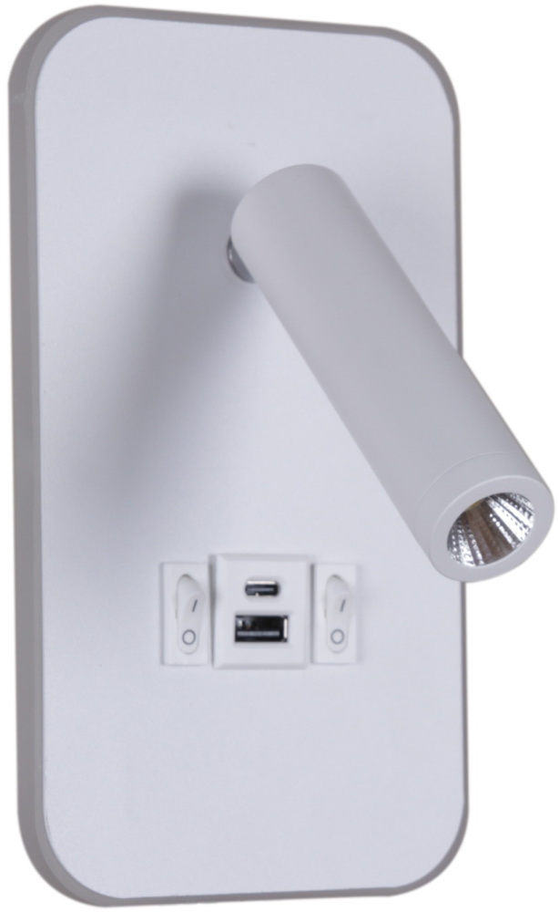 Настенный светильник  86204-9.2-001KT LED12W+USB WT Reluce