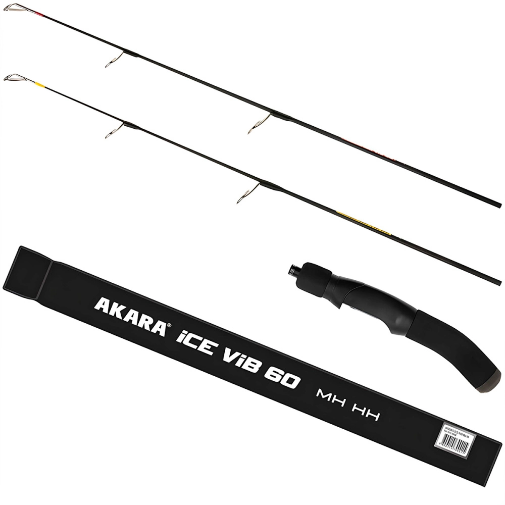 Удочка зимняя Akara Ice Vib 60 61см 30-60гр с 2-мя съемными хлыстами (MH, HH)