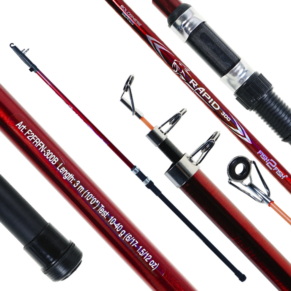 Удилище Fish2Fish Rapid Fiberglas телескопическое 3м 10-40гр, стеклопластик, с кольцами