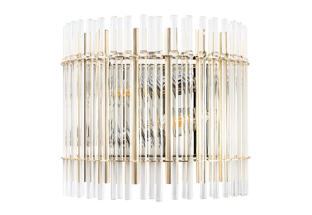Настенный светильник AURELIO AP2 GOLD+CHROME/TRANSPARENT Crystal L ux